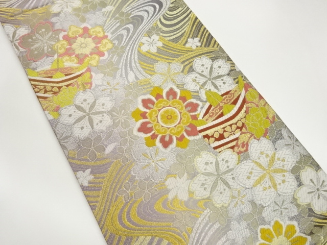 JAPANESE FUKURO OBI / WOVEN SAKURA